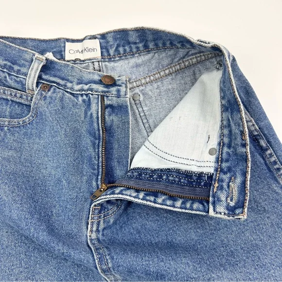 Vintage Calvin Klein Vintage Blue Jean Skirt Size 11 - Picture 8 of 8